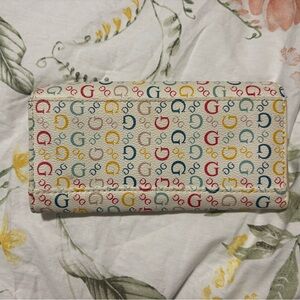Guess Colorful Logo Patterned Wallet